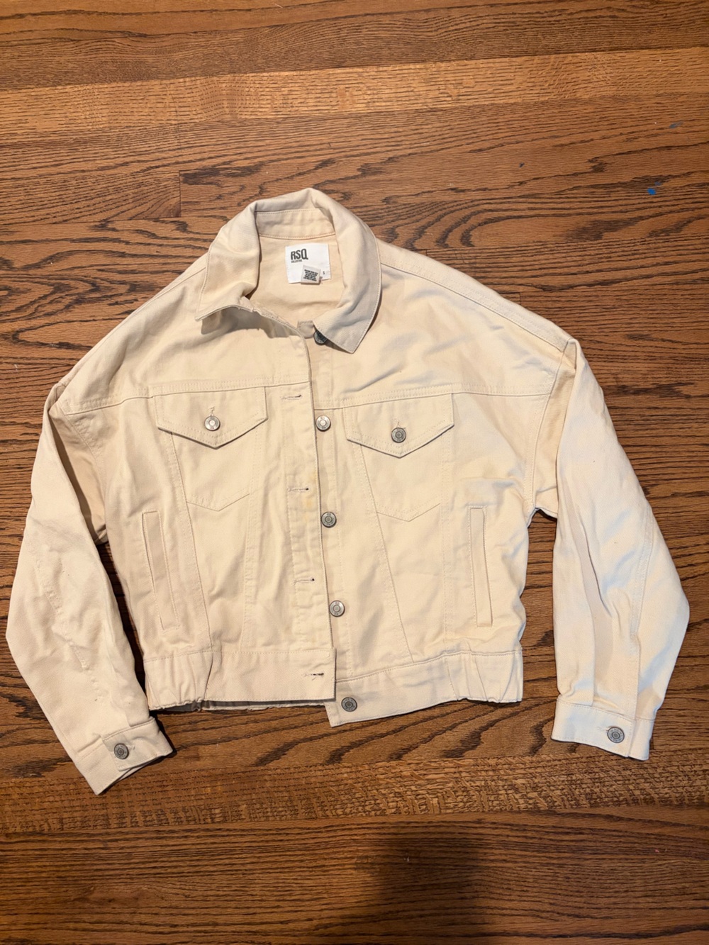 RSQ Cream Jean Jacket